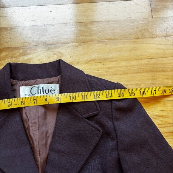 Chloé Women’s Wool Blazer Jacket – Size 40 – Dark Brown - Picture 5 of 11